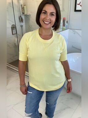 Christie Sweatshirt by Silver Icing (NWT)🍒 Lemon, XS/S *very stretchy